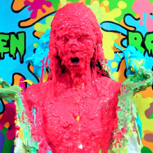 PieZone: Smoking Hot Chloe Is Sloshed In Multi-Colored Pie and Slime Mess!