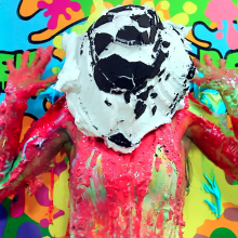 PieZone: Smoking Hot Chloe Is Sloshed In Multi-Colored Pie and Slime Mess!