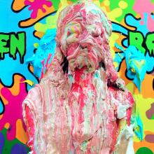 PieZone: Smoking Hot Chloe Is Sloshed In Multi-Colored Pie and Slime Mess!