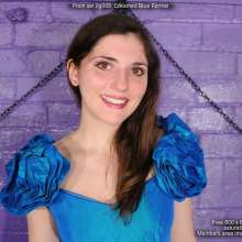 DungeonMasterOne: Saturation Hall: Maude creamed in a blue formal gown!