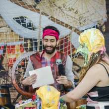 walking the plank: Giovanna and Alessandra and taking many pies in the face and slimed