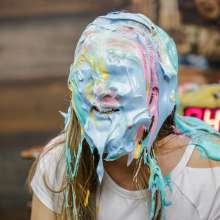 walking the plank: Giovanna and Alessandra and taking many pies in the face and slimed