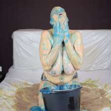 MessyCleo: Cleo strips out of her messy clothes and gets herself even messier.