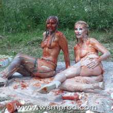 WSMProductions: 2 mature ladies in the messiest slapstick fun picnic--wsm