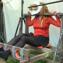 LiquidX: Alex K Pied and Slimed in The Pillory System