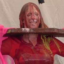 LiquidX: Alex K Pied and Slimed in The Pillory System