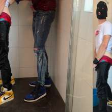 TheWetBrothers: Brian and Dylan Used Wallpaper Glue Again!  Sticky Hot!