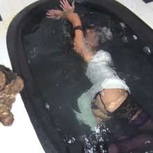 Jayce: Jacuzzi in Fur, Party Dress, Layered Hosiery down to Lingerie!