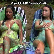 SlapstickStuff: The Return of the 2-Girl Outdoor Slime Shoot!