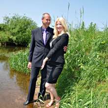 WSMProductions: Custard Couple play in the river in their suits