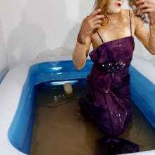Wetlook Doll: Wet Formal Dress