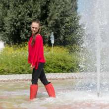 bootedbabes: Wet Red Riding Boots
