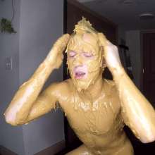 Alexxx: Alex Covered in Peanut Butter Rides Dildo