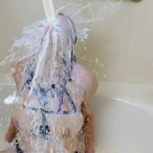 messyhot: Cella Doore Has Her First Milk Bath
