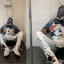 TheWetBrothers: Dylan: Shaving Foam and Ripped T-shirt!
