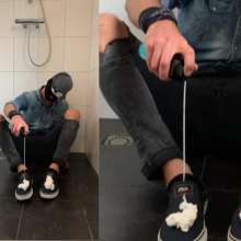 TheWetBrothers: Dylan: Shaving Foam and Ripped T-shirt!