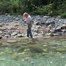 Wet_look_elena: Jeans in the River