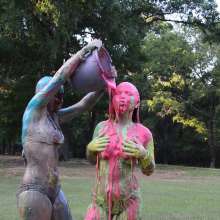 FunFilled Photography: Kelly Gets Pied and Slimed by Caley!