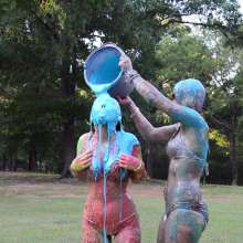 FunFilled Photography: Kelly Gets Pied and Slimed by Caley!