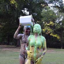 FunFilled Photography: Kelly Gets Pied and Slimed by Caley!