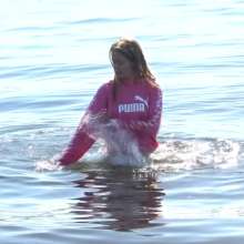 Wamtastic Jessica: Leah Gabrielle Goes for a Hooded Swim