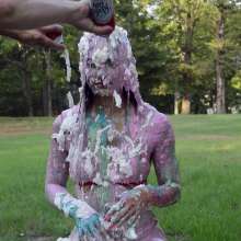 FunFilled Photography: Mallory's Super Messy Afternoon of Pie/slime/eggs/syrup Etc!