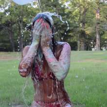 FunFilled Photography: Mallory's Super Messy Afternoon of Pie/slime/eggs/syrup Etc!
