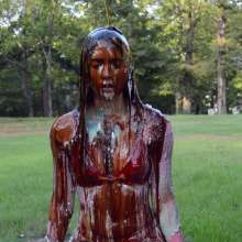 FunFilled Photography: Mallory's Super Messy Afternoon of Pie/slime/eggs/syrup Etc!