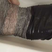 MadelineOasis: Denim Skirt and Tank Top in the Shower