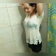 MadelineOasis: Lolita in Shorts and Tee Hair Washing