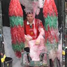 LiquidX: The Human Carwash: Footballer Gunged