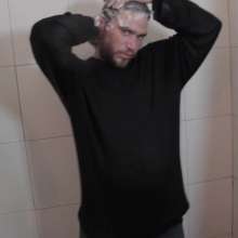 lovingmessy4you: Wetlook in the Shower Wearing Jacket, Sweater and Bluejeans