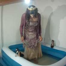 Wetlook Doll: Wet Quinceanera Dress