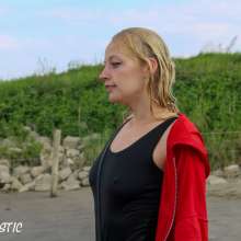 Wamtastic Jessica: Eileen's Braless Swim in Cold Water