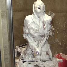 Jayce: Foamed+Fucked in Catsuit, Boots, Foam Gunge+Nude Fuck Finale