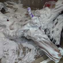 Jayce: Foamed+Fucked in Catsuit, Boots, Foam Gunge+Nude Fuck Finale