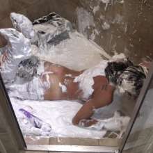 Jayce: Foamed+Fucked in Catsuit, Boots, Foam Gunge+Nude Fuck Finale