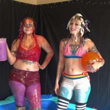 Larzstord: Messy Clown Girls--Carnie and Larz