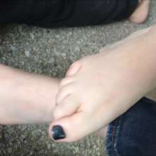 RevSlymsford: Nicolette Slimed and Pied As She Gives A Messy Footjob