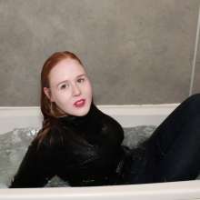 AuroraWetlook: Redhead Soaked in Sneakers, Jeans and a Jumper!
