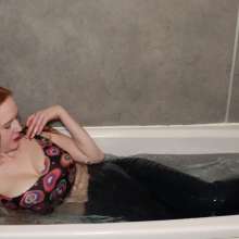 AuroraWetlook: Redhead Soaked in Sneakers, Jeans and a Jumper!