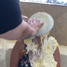 Slimed Models: Vivi Plays Guess the Nasty Pie Filling... and as a Reward Gets Slimed