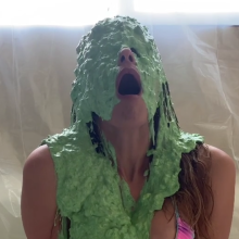 Slimed Models: Vivi Gets Slimed With Nasty Green Fish Slop