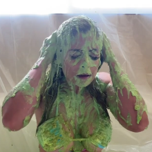 Slimed Models: Vivi Gets Slimed With Nasty Green Fish Slop