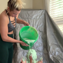 Slimed Models: Mint Slimed With Our Nasty Green Fish Slime!