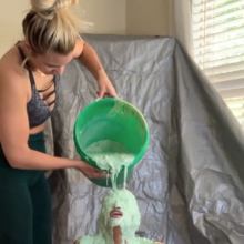 Slimed Models: Mint Slimed With Our Nasty Green Fish Slime!