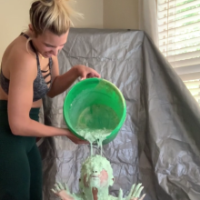 Slimed Models: Mint Slimed With Our Nasty Green Fish Slime!