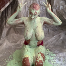 Slimed Models: Mint Slimed With Our Nasty Green Fish Slime!