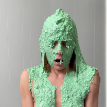 Slimed Models: Erin Returns to Take four buckets of our Nasty Fish Slime!