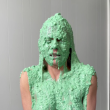 Slimed Models: Erin Returns to Take four buckets of our Nasty Fish Slime!